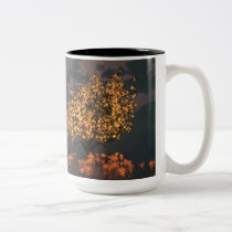 sunshine, tree, glowing, orange, Mug with custom graphic design