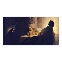 The Supper At Emmaus. By Rembrandt Van Rijn Photo Card