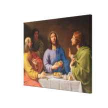 The Supper at Emmaus Canvas Prints