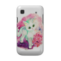 The Sweet White Angel Kitten Samsung Galaxy S Cases