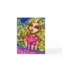 The Sweetheart Cute Girl Blank Note Card