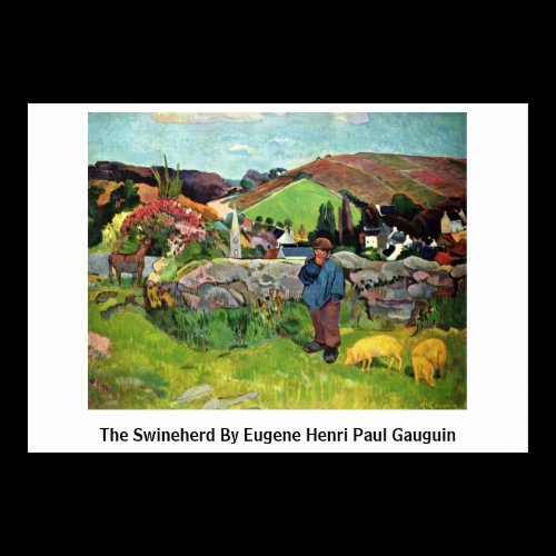 The Swineherd By Eugene Henri Paul Gauguin Posters