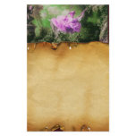 THE SWING ,Brown Parchment , green purple violet stationery