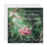 THE SWING  ,SWEET SIXTEEN PARTY Fuchsia invitations