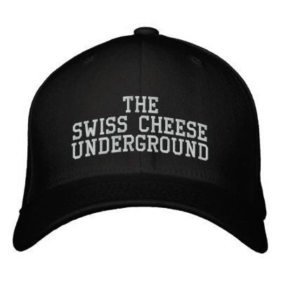 The Swiss Cheese Underground Embroidered Cap Embroidered Baseball Cap by ladyblazr