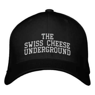 The Swiss Cheese Underground Embroidered Cap Embroidered Hats by cryptidzoo