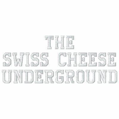 The Swiss Cheese Underground Embroidered Track Jacket by ladyblazr