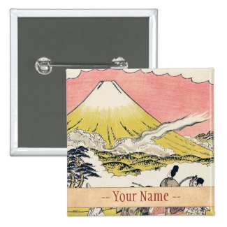 The Syllable He Passing Mount Fuji japanese art Button