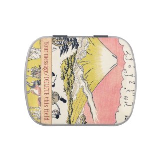 The Syllable He Passing Mount Fuji japanese art Jelly Belly Tins