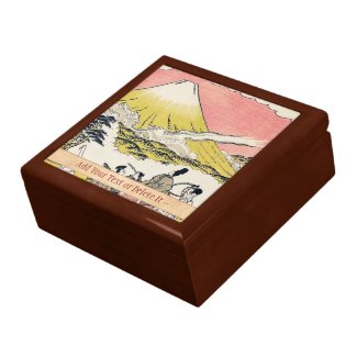 The Syllable He Passing Mount Fuji japanese art Gift Box
