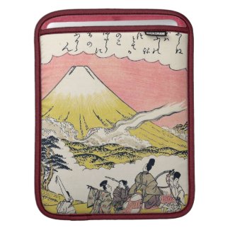 The Syllable He Passing Mount Fuji japanese art Sleeve For iPads