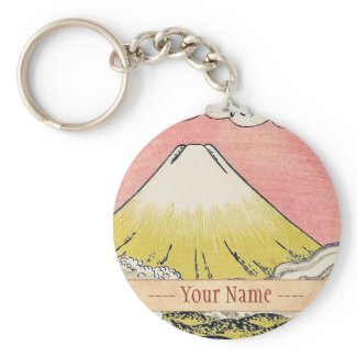 The Syllable He Passing Mount Fuji japanese art Keychains