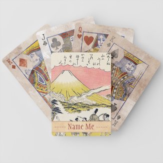 The Syllable He Passing Mount Fuji japanese art Bicycle Card Decks