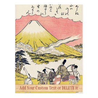The Syllable He Passing Mount Fuji japanese art Post Cards