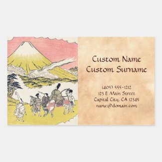 The Syllable He Passing Mount Fuji japanese art Sticker