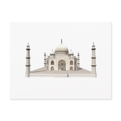 The Taj Mahal: 3D Model: Post Card by spiritswitchboard
