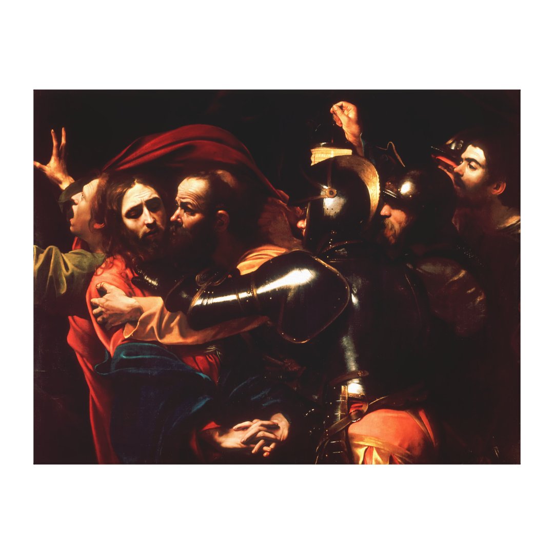 The Taking Of Christ By Caravaggio 1602 Canvas Print Zazzle