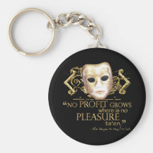 The Taming of the Shrew Quote (Gold Version) Keychains