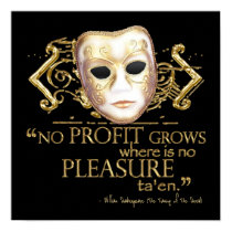 The Taming of the Shrew Quote (Gold Version) posters