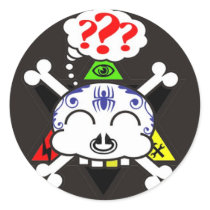 the tattood skully sticker