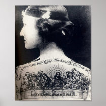 The tattooed flapper - love one another posters