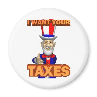The Taxman Cometh Refrigerator Magnet by PoliticalClothing