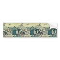 The tea house Hiraiwa by Ando,Hiroshige bumper stickers