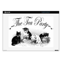 The Tea Party Kittens Laptop Skins