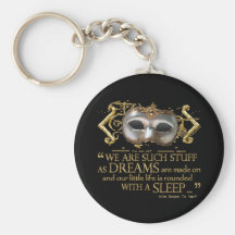 The Tempest Quote (Gold Version) Keychains