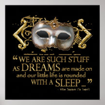 The Tempest Quote (Gold Version) Print