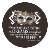 The Tempest Quote Round Sticker