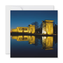 The Temple of Debod in Madrid Spain Invitation
