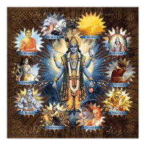 The Ten Avatars Of Lord Vishnu - Poster
