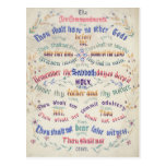 The Ten Commandments postcards