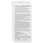 The Ten Commandments Prayer Card Customized Rack Card
