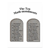 The Ten Math-Mandments posters by pidyetshirts The Ten Math-Mandments posters