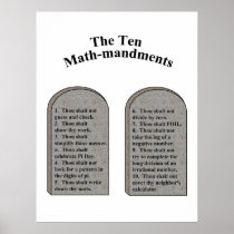 The Ten Math-Mandments Posters