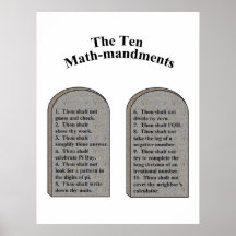 The Ten Math-Mandments Posters