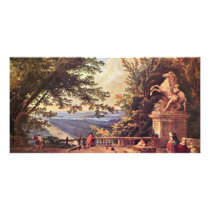 The Terrace At Marly By Robert Hubert Custom Photo Card