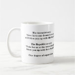 The terrorist says:"Give in to our demands" Coffee Mug