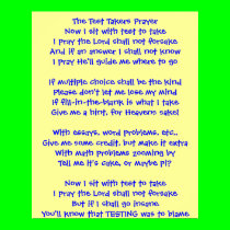 The Test Takers Prayer Print posters