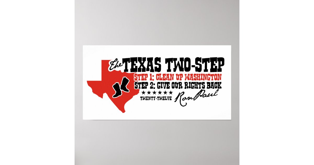THE TEXAS 2 STEP POSTER Zazzle