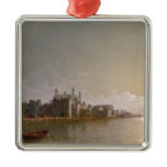 The Thames by Moonlight with Traitors' Gate Christmas Tree Ornaments