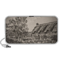 The Thatched Cottage (Vintage B&W) Doodle speaker speakers