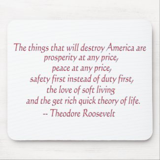 The things that will destroy America..... mousepad