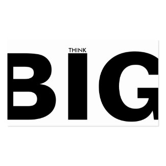 The Think Big Business Card Business Card Template