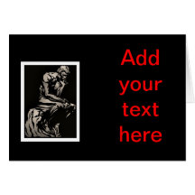 The thinker blank card for humor funny