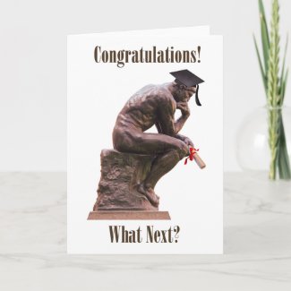 The Thinker Graduate/Congratulations Card card