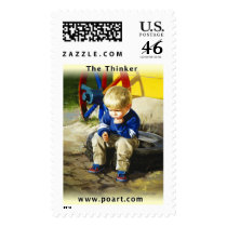 The Thinker postage