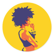 The Thinker Round Stickers